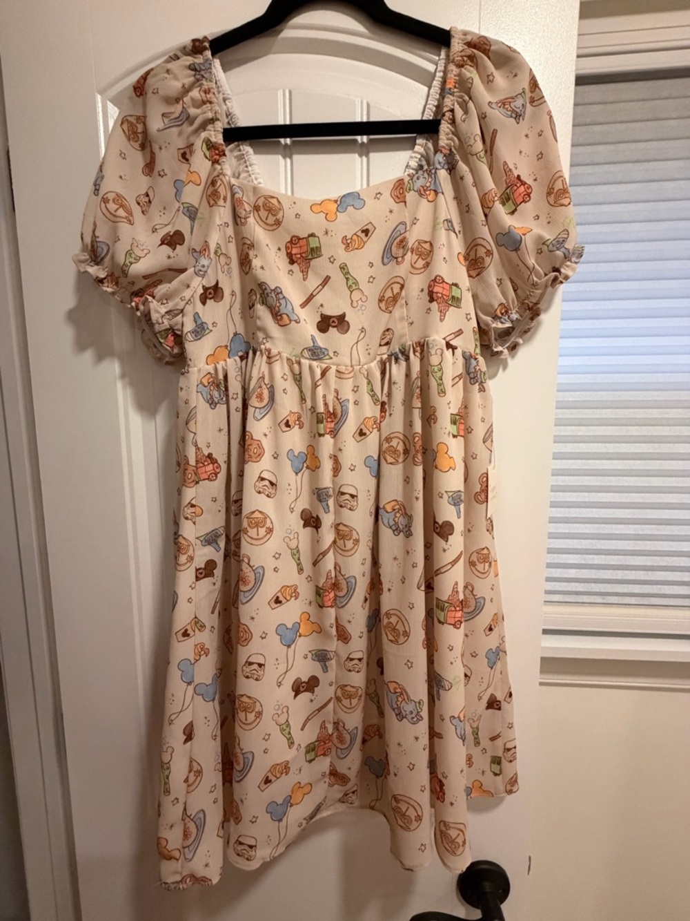 Magical Little Babes Disney Cream Puff-Sleeve Dress